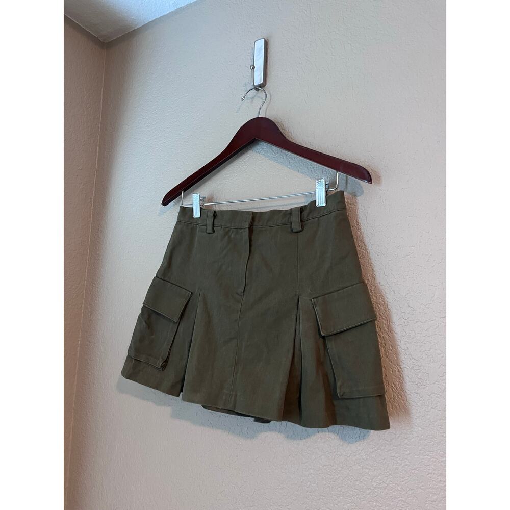 The Frankie Shop Audrey Pleated Pocket Cargo Utility Skirt Medium Cotton Mini - Picture 4 of 6